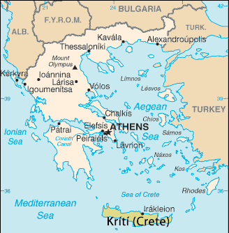 Karte Griechenland