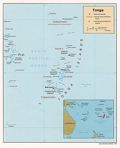 Map Tonga